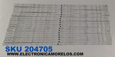 KIT DE LEDS PARA TV VIZIO ORIGINAL 20 PIEZAS / NUMERO DE PARTE 261501019322 / 40-M65QX-SMC-0D22-20X8-654X15-4S2P-0.8-230302-1.1 / 70401-01736BX / SVB650AW9 / 830XXD0C2402040006D00 / PANEL BOEI650WQ1 / DISPLAY HV650QUB-E72 REV.2.0 / MODELO VQP65C-84
