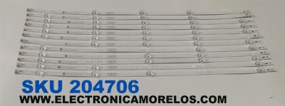 KIT DE LEDS PARA TV VIZIO ORIGINAL 12 PIEZAS / NUMERO DE PARTE JL.65051330-202GS-M / JL.65051330-202GS-M_V01 / 6C01B001WE00 A / FAMEC00002Z1AUXLB00EQCTE / PANEL V650DJB-E03 REV.C1 / DISPLAY V650DJB-203 / MODELO M65Q6-J09