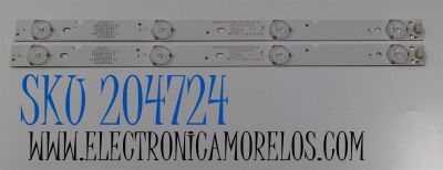 KIT DE LEDS PARA TV RCA ORIGINAL 2 PIEZAS / NUMERO DE PARTE 303GC185033 / GC185D04-ZC21FG-01 / GC185M03 / 2010019680-2 / 160811A14 / 2447620560T-07 / MODELO RT1971-AC