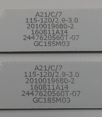 KIT DE LEDS PARA TV RCA ORIGINAL 2 PIEZAS / NUMERO DE PARTE 303GC185033 / GC185D04-ZC21FG-01 / GC185M03 / 2010019680-2 / 160811A14 / 2447620560T-07 / MODELO RT1971-AC - Imagen 3