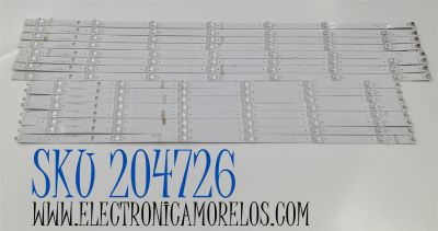 KIT DE LEDS PARA TV VIZIO ORIGINAL 16 PIEZAS / NUMERO DE PARTE LB7000V / LB7000V V1_03 / LB7000V V0_04 / 81010 / 31507B/31506C / LM70D / MAC3J6/MA83J6 / LR021/LL021 / MODELO M70Q6M-K03 