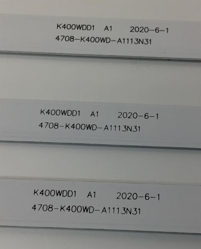 KIT DE LEDS PARA TV DAEWOO ORIGINAL 3 PIEZAS / NUMERO DE PARTE 4708-K400WD-A1113N31 / K400WDD1 A1 / XRJ1060 SLC04708RA0 / K400WDD1 / JF-221015-3220B832 / 22A340 / 1103X8-400D1101 / MODELO DAW40FR - Imagen 3