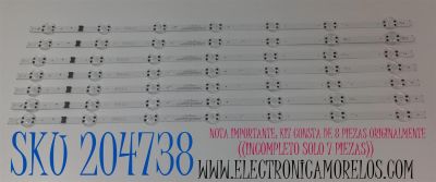 KIT DE LEDS PARA TV LG ORIGINAL / INCOMPLETO 7 PIEZAS / NUMERO DE PARTE EAV65042401 / SSC_Y22_SLIM TRIDENT_65UQ90_SHARP_(0.6PI) / MODELOS 65UN6955 / 65UP7670 / 65UP8000 / 65UQ7070 / 65UQ8000 / 65UQ9000 / 65UR640S9 / KIT CONSTA ORIGINALMENTE DE 8 PIEZAS