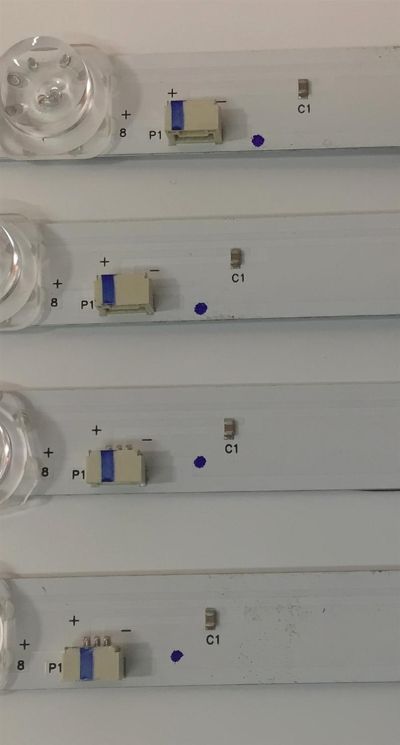 KIT DE LEDS PARA TV TCL ORIGINAL 4 PIEZAS / NUMERO DE PARTE 65HR330M12A2 / 65HR330M12A2 V3 / 65S12 / 02V9F/LK/B1OU1C / 02V9F/LK/B10U1C / B0101-001002 / PANEL LVU650NDEL / DISPLAY ST6451D06-3 VER.2.1 / MODELO 65S470G - Imagen 4