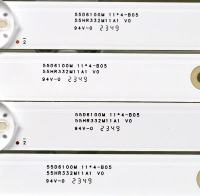 KIT DE LEDS ORIGINAL NUEVOS PARA TV XIAOMI 4 PIEZAS / NUMERO DE PARTE 55HR332M11A1 V0 / 55D6100M / 4C-LB550T-HR24C / 55D6100M 11*4 / 55HR332M11A1 / LJ2A10R2C / 231225 / MODELO L55M8-A2LA - Imagen 2