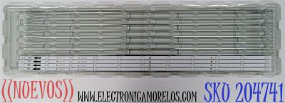KIT DE LEDS ORIGINAL NUEVOS PARA TV LG 4 PIEZAS / NUMERO DE PARTE 55HR332M11A0 V0 / 55D2000 / 4C-LB550T-HR12C / 55D2000 11*4 / LL7RB2R1C / 55HR332M11A0 / E493481 / PANEL LVU550LGDX / NC650TQG-ABKH1 / MODELOS 55UP7000PUA / 55UP7000PUA.CWMYLH