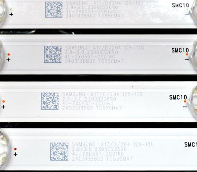 KIT DE LEDS ORIGINAL NUEVOS PARA TV PHILIPS 4 PIEZAS / NUMERO DE PARTE TCL55D14-ZC42AG-10D / 303TC550071D / 4L-ZX055T-ZC018C / TC550MA7 / 2300022690 / E469119 / MODELO 55PUL7973 / 55PUL7973/F6 / 55CF630 - Imagen 3