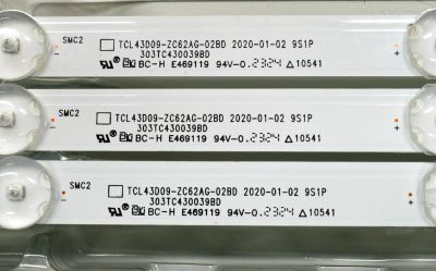 KIT DE LEDS ORIGINAL PARA TV PIONNER 3 PIEZAS / NUMERO DE PARTE TCL43D09-ZC62AG-02BD / 303TC430039BD / TC430M36 / 4C-LB430T-ZC7 / 2300021346 / 230621BC10 / E469119 / MODELOS PLE-43S11UHD / 43PFL5756 / 43PFL5756/F7 A CF2 - Imagen 4