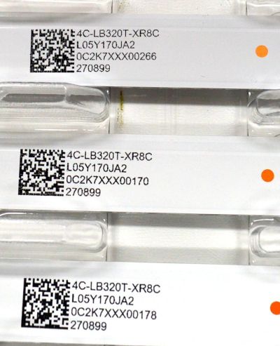 KIT DE LEDS ORIGINAL NUEVOS PARA TV JVC 2 PIEZAS / NUMERO DE PARTE CRH-AT32D2000060298QREV1.7 / 4C-LB320T-XR8C / AT32D2000B / AT32D2000060298QREV1 / E479275 / CRH-AT32D2000060298QREV1.7 / L05Y170JA2 / MODELOS SI32HS / 32EVLB - Imagen 3