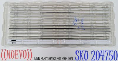 KIT DE LEDS ORIGINAL NUEVOS PARA TV HKPRO 2 PIEZAS / NUMERO DE PARTE TCL40D08-ZC62AG-08D / 303TC400038D / 4C-LB400T-ZC2C / TC400M05 / PANEL LVF400CMDX / DISPLAY V400HJ9-PE1 REV.C4 / MODELOS HKP40SM11 / ATV-40HDR