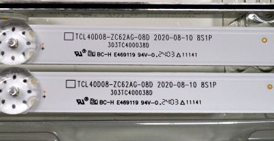 KIT DE LEDS ORIGINAL NUEVOS PARA TV HKPRO 2 PIEZAS / NUMERO DE PARTE TCL40D08-ZC62AG-08D / 303TC400038D / 4C-LB400T-ZC2C / TC400M05 / PANEL LVF400CMDX / DISPLAY V400HJ9-PE1 REV.C4 / MODELOS HKP40SM11 / ATV-40HDR - Imagen 2