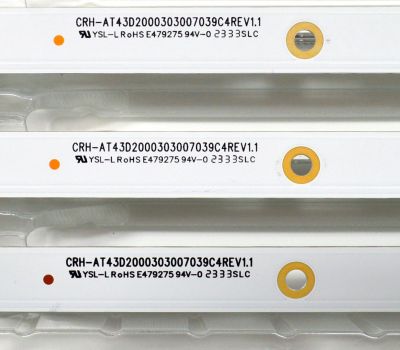 KIT DE LEDS ORIGINAL NUEVOS PARA TV HKPRO 3 PIEZAS / NUMERO DE PARTE CRH-AT43D2000303007039C4REV1.1 / 4C-LB430T-XREC / AT43D2000 / E479275 / 265957 / MODELOS HKP43SM9 / LD43FS-C50 - Imagen 4