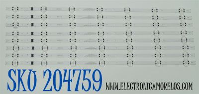 KIT DE LEDS ORIGINAL PARA TV LG 8 PIEZAS / NUMERO DE PARTE EAV65042401 / SSC_Y22_SLIM TRIDENT_65UQ90_SHARP / SSC_Y22_SLIM TRIDENT_65UQ90_SHARP_(0.6PI)_REV00 / SHARP650S8 / MODELO 65UN6955 / 65UP7670 / 65UP8000 / 65UQ7070 / 65UQ8000 / 65UQ9000 / 65UR640