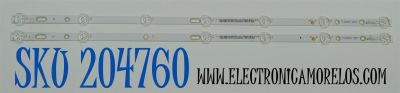 KIT DE LEDS ORIGINAL PARA TV RCA 2 PIEZAS / NUMERO DE PARTE D3200701-3030AS / SJ.CX.D3200701-3030AS-M / 1.14MD320121 / 180305 / 07GG-308053219NDTZ001 / C3-175V08V14B-6.4-6.V6 / 180518D4 / CX.D320S33-13819-HL1023 / MODELO RTV32Z2SM