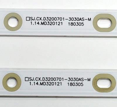 KIT DE LEDS ORIGINAL PARA TV RCA 2 PIEZAS / NUMERO DE PARTE D3200701-3030AS / SJ.CX.D3200701-3030AS-M / 1.14MD320121 / 180305 / 07GG-308053219NDTZ001 / C3-175V08V14B-6.4-6.V6 / 180518D4 / CX.D320S33-13819-HL1023 / MODELO RTV32Z2SM - Imagen 3