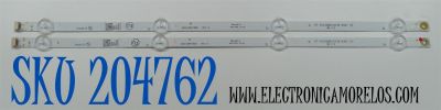 KIT DE LEDS ORIGINAL PARA TV PHILIPS 2 PIEZAS / NUMERO DE PARTE UDULEDREF005 / UDULEDREF005 REV.B / RF-EN240001SR30-0401 A2 / 24W4S1P / PANEL UCAL0XT-E076 / DISPLAY V236BJ1-P01 REV.CB / MODELO 24PFL4764/F7