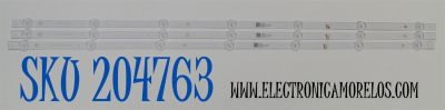 KIT DE LEDS ORIGINAL PARA TV PHILIPS 3 PIEZAS / NUMERO DE PARTE CRH-ZG40G5SP3030070312KREV1.4 / 40G5SP / LB-C400-G7N-F-C-12-X91 / Y174-L07-JA-2 / 263425 / B230810A1Z / PANEL C400Y21-G5 / DISPLAY V400HJ9-PE1 REV.C4 / MODELO 40PFL6533 / 40PFL6533/F7