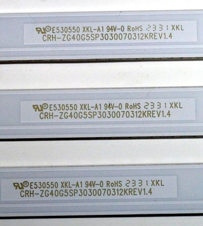 KIT DE LEDS ORIGINAL PARA TV PHILIPS 3 PIEZAS / NUMERO DE PARTE CRH-ZG40G5SP3030070312KREV1.4 / 40G5SP / LB-C400-G7N-F-C-12-X91 / Y174-L07-JA-2 / 263425 / B230810A1Z / PANEL C400Y21-G5 / DISPLAY V400HJ9-PE1 REV.C4 / MODELO 40PFL6533 / 40PFL6533/F7 - Imagen 2