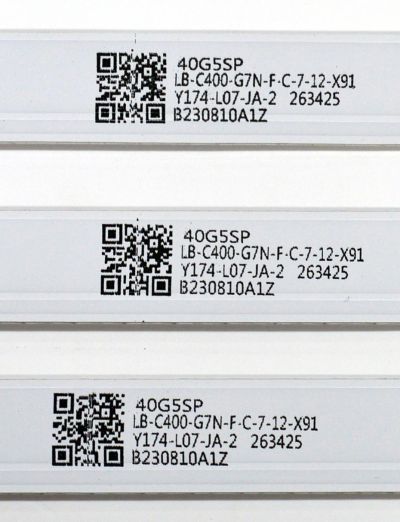 KIT DE LEDS ORIGINAL PARA TV PHILIPS 3 PIEZAS / NUMERO DE PARTE CRH-ZG40G5SP3030070312KREV1.4 / 40G5SP / LB-C400-G7N-F-C-12-X91 / Y174-L07-JA-2 / 263425 / B230810A1Z / PANEL C400Y21-G5 / DISPLAY V400HJ9-PE1 REV.C4 / MODELO 40PFL6533 / 40PFL6533/F7 - Imagen 3