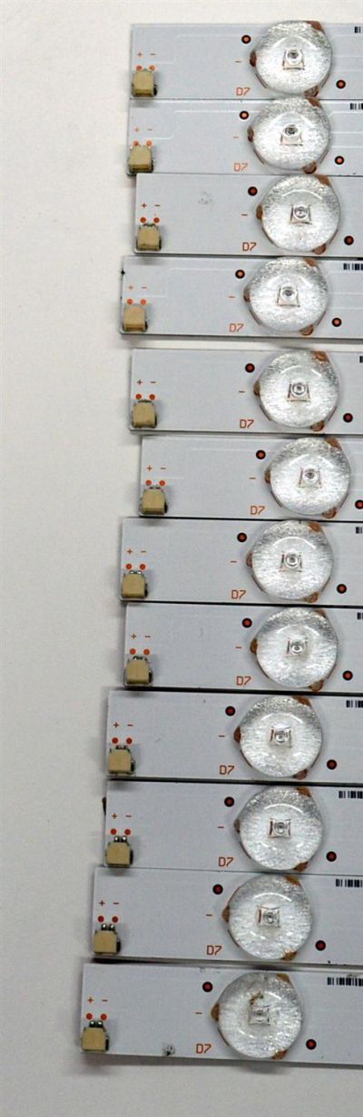KIT DE LEDS ORIGINAL PARA TV VIZIO 12 PIEZAS / NUMERO DE PARTE I-5500WS80072-V4 / TEST001 E330254 / 05638027029 / PANEL LSC55FN11-801 / MODELO E55U-D2 / E55U-D2 LWZQTYDS - Imagen 2