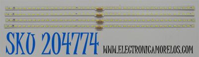 KIT DE LEDS ORIGINAL PARA TV SAMSUNG 4 PIEZAS / NUMERO DE PARTE BN96-48378A / L1_RU8K_H2_CEM_S42(1)_R1.0_SC4_100_LM41-00775A / LM41-00775A / 48378A / PANEL CY-NR082FGLV1H / MODELO UN82RU800D / UN82RU8000 / UN82RU9000 / LH82QEREBGCXZA / LH82QEREBGCXGO