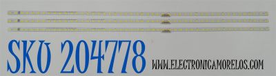 KIT DE LEDS ORIGINAL PARA TV SAMSUNG 3 PIEZAS / NUMERO DE PARTE BN96-48379A / 19Y_RU8K_STC750A38_7020UCD_48LED_REV1.0_190114_BN96_BN96-48379A / 48379A / MODELO LH75QBRE / LH75QBRN / LH75QMRA / LH75QMRE / LH75WMAW / UN75RU8000 / UN75RU9000 / UN75RU800