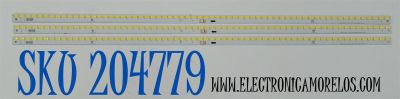 KIT DE LEDS ORIGINAL PARA TV SHARP 3 PIEZAS / NUMERO DE PARTE SLED 2011SSP70 / SLED 2011SSP70_4K2K_64_DOWN_7030_REV0 / 5195ZZ / 2218CB / 1A064B / MODELO 70"