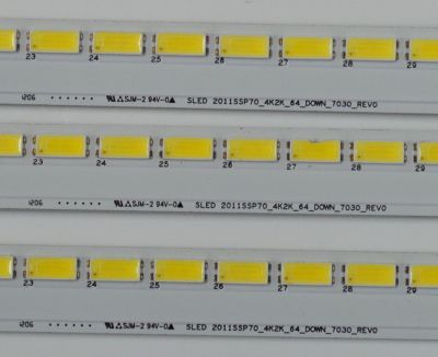 KIT DE LEDS ORIGINAL PARA TV SHARP 3 PIEZAS / NUMERO DE PARTE SLED 2011SSP70 / SLED 2011SSP70_4K2K_64_DOWN_7030_REV0 / 5195ZZ / 2218CB / 1A064B / MODELO 70" - Imagen 3