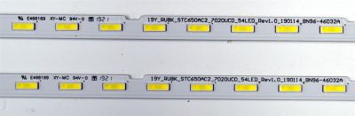 KIT DE LEDS ORIGINAL PARA TV SAMSUNG 2 PIEZAS / NUMERO DE PARTE BN96-46032A / 19Y_RU8K_STC650AC2_7020UCD_54LED_REV1.0_BN96-46032A / 46032A / E466169 / XY-MC / MODELO UA65RU7400 / UE65NU7500 / UE65NU7675 / UE65RU8000 / UN65RU800 / UE65NU7470 / UN65NU740 - Imagen 4
