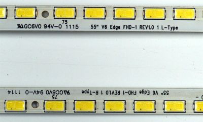 KIT DE LEDS ORIGINAL PARA TV LG 2 PIEZAS / NUMERO DE PARTE 55" V6 EDGE FHD-1 / 55" V6 EDGE FHD-1 REV1.0 1 R-TYPE / 55" V6 EDGE FHD-1 REV1.0 1 L-TYPE / MODELO 55LW5300-UC.AUSYLUR / 55LW5700-UE / 55LW5600-UA / M3D550SR - Imagen 3