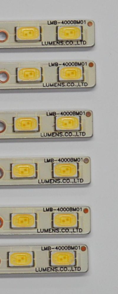 KIT DE LEDS ORIGINAL PARA TV SAMSUNG 6 PIEZAS / NUMERO DE PARTE LMB-4000BM01 / 40B026 / B222 / PANEL LTF400HF08-A01 / MODELO UN40B6000VFXZA / UN40B6000VFXZA SQ01 - Imagen 3