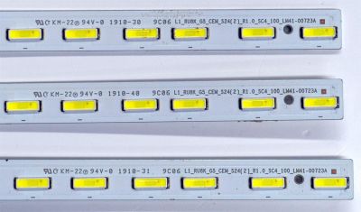KIT DE LEDS ORIGINAL PARA TV SAMSUNG 3 PIEZAS / NUMERO DE PARTE BN96-48379A / L1_RU8K_G5_CEM_S24(2)_R1.0_SC4_100_LM41-00723A / LM41-00723A / 48379A / 9C06 / MODELO LH75QBR / LH75QBR / LH75QMRA / LH75QMR / LH75WMAWL / UN75RU800 / UN75RU8000 / UN75RU9000 	  - Imagen 3