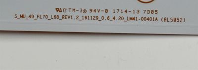 KIT DE LEDS ORIGINAL PARA TV SAMSUNG 2 PIEZAS / NUMERO DE PARTE BN96-44940A / BN96-44941A / S_MU_49_FL70_L68_REV1.2_161129_0.6_4.20_LM41-00401A / S_MU_49_FL70_R68_REV1.2_161129_0.6_4.20_LM41-00402A / 44940A / 44941A / MODELO QN49Q6FAMFXZA / QN49Q6FAMFXZC - Imagen 5