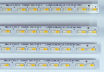 KIT DE LEDS ORIGINAL PARA TV SAMSUNG 4 PIEZAS / NUMERO DE PARTE BN96-50387A / L1_Q7060T_H2_DUM_S46(1)_R1.3_TC9_100_LM41-00861A / 50387A / LM41-00861A / E306084 / 2001-5-22-C / PANEL CY-RT082HGLV1H / MODELO QN82Q6DTAFXZA / QN82Q70TAFXZA - Imagen 2