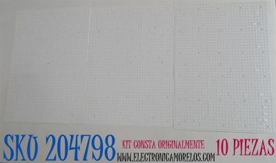 KIT DE LEDS ORIGINAL PARA TV SAMSUNG 10 PIEZAS / NUMERO DE PARTE BN97-19994A / BN41-02976A / BN41-02976 / BN9719994A / DFVC2309 / BN41-02976A-NYT / 22Y 4K 85 / PANEL CY-TC085FMHV4H / DISPLAY ST8461D03-3 V2.1 / MODELO QN85QN85CDFXZA / QN85QN85CDFXZA CA01