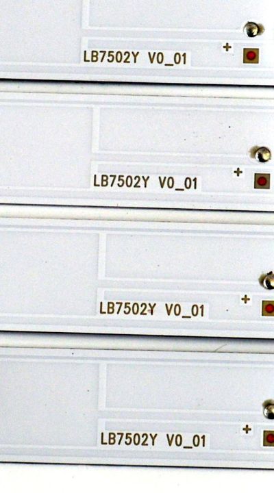 KIT DE LEDS ORIGINAL PARA TV SONY BARVIA 20 PIEZAS / NUMERO DE PARTE LB7502Y / LB7502Y V0_01 / 8598A / 7502Y000003 / 7Q2A3 / C75F / X916 N / PANEL YDDM075DGS11 / DISPLAY ST7461D04-6 V2.1 / MODELO XR-75X90CL / XR75X90CL - Imagen 3