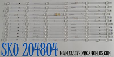 KIT DE LEDS ORIGINAL PARA TV SONY 12 PIEZAS / NUMERO DE PARTE 261501016755 / 40-65SN-OD24-SMC-12X6-631X12-221213-2.3 / 70401-01721 / LS65PAC / SVB650AT5 / S0L3N30B / 230707 04D / PANEL BOEI650WQ1 / DISPLAY HV650QUB-F9L / MODELO KD-65X77CL / XR-65X90CL