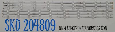 KIT DE LEDS ORIGINAL PARA TV VIZIO 6 PIEZAS / NUMERO DE PARTE LBM700M0901 / LBM700M0901-BC-3(HF)(0)(L)(HR) / LBM700M0901-BD-3(HF)(0)(L)(HR) / 210BZ09DLB33NBT00E / 210BZ09DRB33NBT00E / PANEL TPT700WR-U2T01.D / DISPLAY CV700U2-T01 REV:04 /MODELO V4K70M-0801