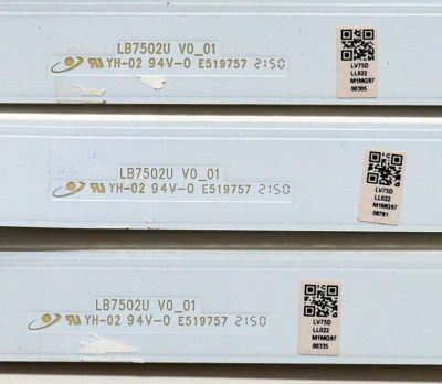 KIT DE LEDS ORIGINAL PARA TV VIZIO 12 PIEZAS / NUMERO DE PARTE LB7502U / LB7502U V0_01 / LB7502U V1_01 / LV75D / LR022 / LL022 / M1MG97 / DISPLAY JR745R3HA2Y / MODELO V755M-K03 / V755M-K03 LFTVN2LY - Imagen 2