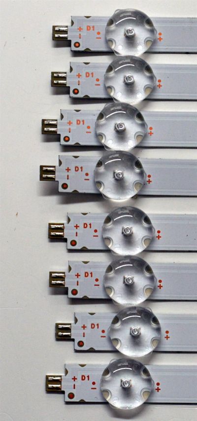 KIT DE LEDS ORIGINAL PARA TV VIZIO 8 PIEZAS / NUMERO DE PARTE 30365007055DS / LED65D07-ZC62AG-12DSEZF / 240909AF02 / 65000M97SH / 7S1P / PANEL V650DJB-Q02 (D2) / DISPLAY JR645R3HA3L / MODELO V4K65M-0810 / V4K65M-0810 LMC1VHA - Imagen 2