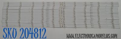 KIT DE LEDS ORIGINAL PARA TV TCL 16 PIEZAS / NUMERO DE PARTE TCL98LB05 / TCL98LB05_3030F2.4D_V1.2_20240113 / N0101-000359 / A0001/FD2 / 240702 / ZMAS/TG / PANEL LVU980NDJL / DISPLAY ST9751D01-4 VER.2.2 / MODELO 98Q672G