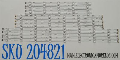KIT DE LEDS ORIGINAL PARA TV SAMSUNG 15 PIEZAS / NUMERO DE PARTE BN96-58299A / BN96-58298A / BN96-58297A / DU7K_SVC850A22_R / DU7K_SVC850A22_L / DU7K_SVC850A22_R 58299A / 58298A / 58297A / PANEL CY-BD085HGAV2H / DISPLAY T850QVN04.1 / MODELO UN85DU7200DXZA