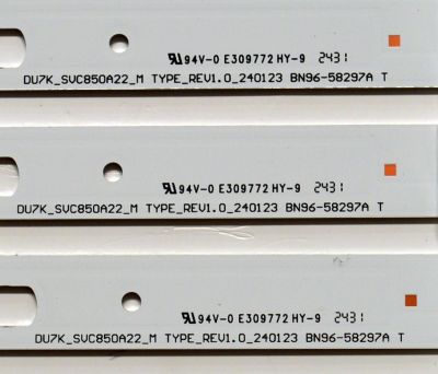 KIT DE LEDS ORIGINAL PARA TV SAMSUNG 15 PIEZAS / NUMERO DE PARTE BN96-58299A / BN96-58298A / BN96-58297A / DU7K_SVC850A22_R / DU7K_SVC850A22_L / DU7K_SVC850A22_R 58299A / 58298A / 58297A / PANEL CY-BD085HGAV2H / DISPLAY T850QVN04.1 / MODELO UN85DU7200DXZA - Imagen 9