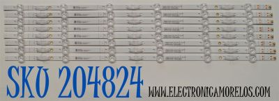 KIT DE LEDS ORIGINAL PARA TV LG 8 PIEZAS / NUMERO DE PARTE 303GC650061CD / GC65D06-ZC42AG-14CD / B005P00107387A / 2300022480 / 70401-01871 / 240116AB03 / GC650M32 / PANEL BOE650WQ1BF7D / DISPLAY HV650QUB-F7D / MODELO 65UT7570PUB / 65UT7570PUB.CUSFBH