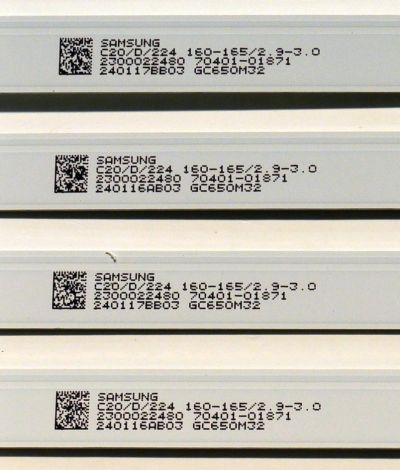 KIT DE LEDS ORIGINAL PARA TV LG 8 PIEZAS / NUMERO DE PARTE 303GC650061CD / GC65D06-ZC42AG-14CD / B005P00107387A / 2300022480 / 70401-01871 / 240116AB03 / GC650M32 / PANEL BOE650WQ1BF7D / DISPLAY HV650QUB-F7D / MODELO 65UT7570PUB / 65UT7570PUB.CUSFBH - Imagen 2