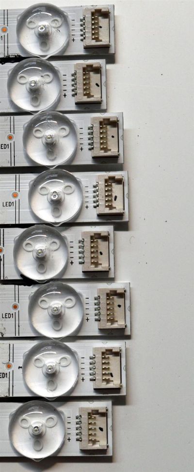 KIT DE LEDS ORIGINAL PARA TV HISENSE 8 PIEZAS / NUMERO DE PARTE LB5800N / HD580Y3U92-L8 / 2022041301 / LB5800N / HBH-L2 / 1281078 / HE58 C8V / ELUG / PANEL HD580Y3U92-L8 / DISPLAY CV580U1-T01 REV:02 / MODELO 58U6HF - Imagen 2