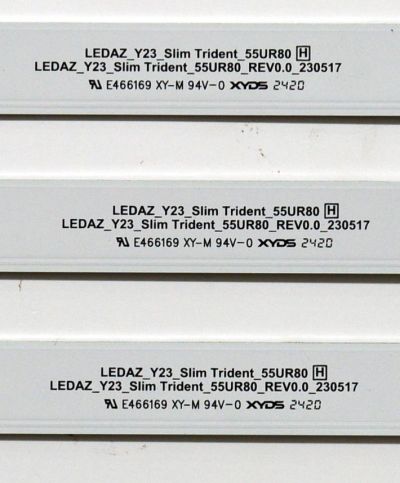 KIT DE LEDS ORIGINAL PARA TV LG 7 PIEZAS / NUMERO DE PARTE EAV65088301 / LEDAZ_Y23_SLIM TRIDENT_55UR80 H / LEDAZ_Y23_SLIM TRIDENT_55UR80_REV0.0_230517 / 4G551/5B29B / PANEL NC550TQG-VCKHN / ST5461D13-A VER.2.1 / MODELO 55UT7000PUA / 55UT7000PUA.BUSDLJM - Imagen 3