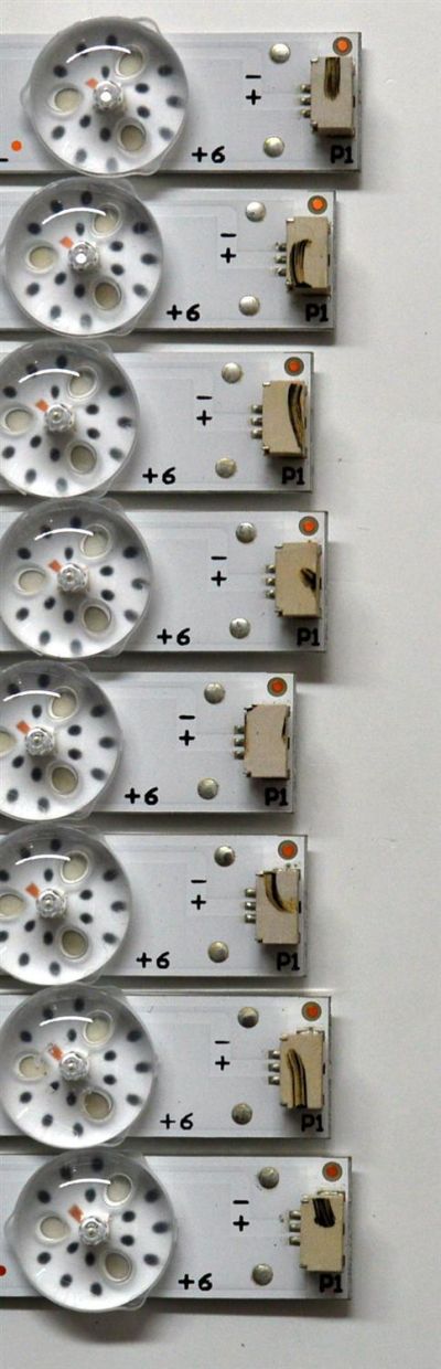 KIT DE LEDS ORIGINAL PARA TV KALLEY 8 PIEZAS / NUMERO DE PARTE 58HR332M06A0 / 58HR332M06A0 V0 / 58D1200 / HR/10/210908 / 01X9C/LL2RC3R3D / 4C-LB580T-HR2 / PANEL LVU580PADX E0034 / DISPLAY CC580PV7D VER.01 / MODELO K-ATV58UHD - Imagen 4