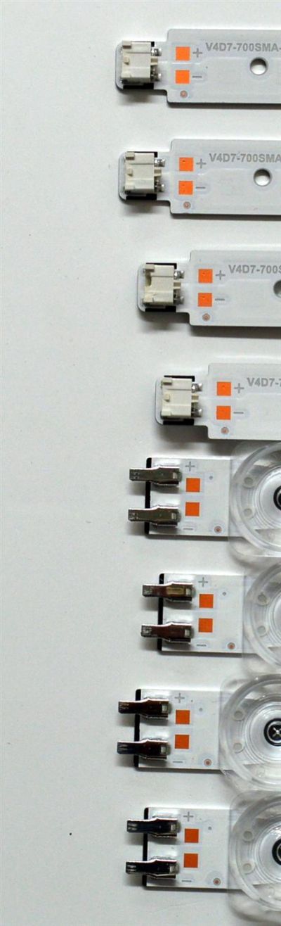 KIT DE LEDS ORIGINAL PARA TV SAMSUNG 8 PIEZAS / NUMERO DE PARTE BN96-58293A / BN96-58292A / V4D7-700SMA-R0 / V4D7-700SMB-R0 / 58293A / 58292A / PANEL CY-BD070HGSV2H / DISPLAY JE695R3HE1K / BN96-54406A / MODELO UN70DU7000 / UN70DU7200FXZA UB01 - Imagen 2