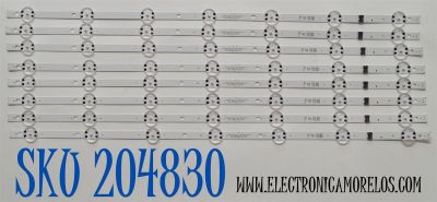 KIT DE LEDS ORIGINAL PARA TV LG 8 PIEZAS / NUMERO DE PARTE EAV65053201 / SSC_Y22_SLIM TRIDENT_65UQ80_HKC_S / SSC_Y22_SLIM TRIDENT_65UQ80_HKC_0.6PI_REV00_220823 / HKC650V0_D / PANEL NC650TQG-VHKH5 / DISPLAY PT650GT01-4 VER.1.0 / MODELO 65UQ7070ZUE.BUSULKR